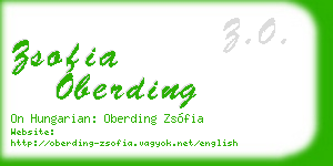 zsofia oberding business card